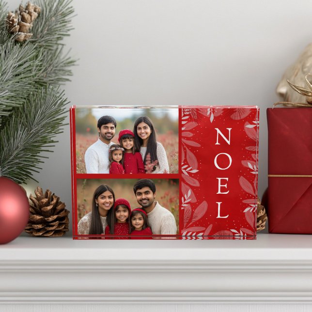 Red Noel 2 Photo Block (Red Noel Christmas Photo Block )