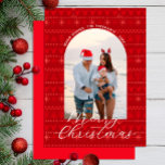 Red Nordic Christmas Pattern Greeting Card<br><div class="desc">Red Nordic Christmas Pattern Greeting Card</div>