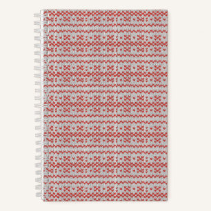 RED NORDIC KNIT 5.5x8.5 Notebook