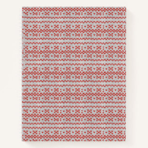 RED NORDIC KNIT 8.5x11 Notebook