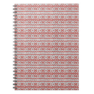 RED NORDIC KNIT Spiral Notebook