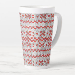 RED NORDIC KNIT Tall Latte Mug