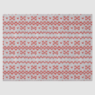 RED NORDIC KNIT Tissue Paper