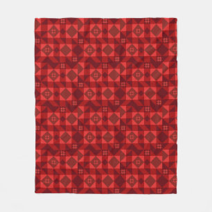 Red Nordic Star Christmas Bright Fleece Blanket