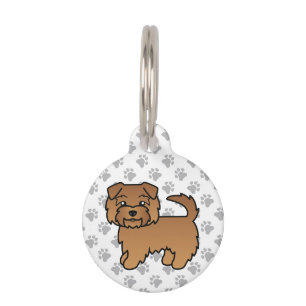Red Norfolk Terrier Dog & Pet's Info Pet Tag