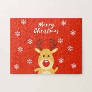 Red nose deerb jigsaw puzzle
