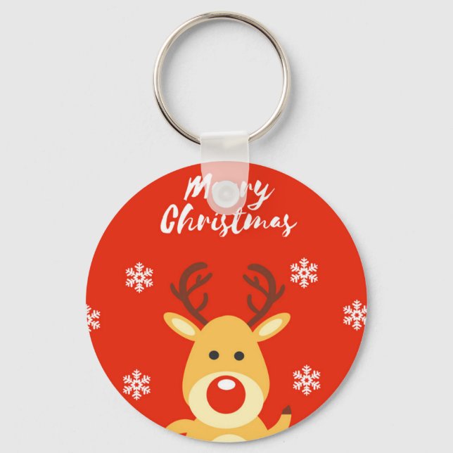 Red nose deerb key ring (Front)
