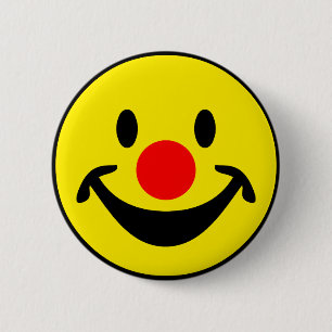 Red Nose - yellow + your ideas 6 Cm Round Badge