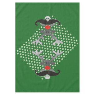 Red Nosed Rudolph with Moustache + your idea Tablecloth
