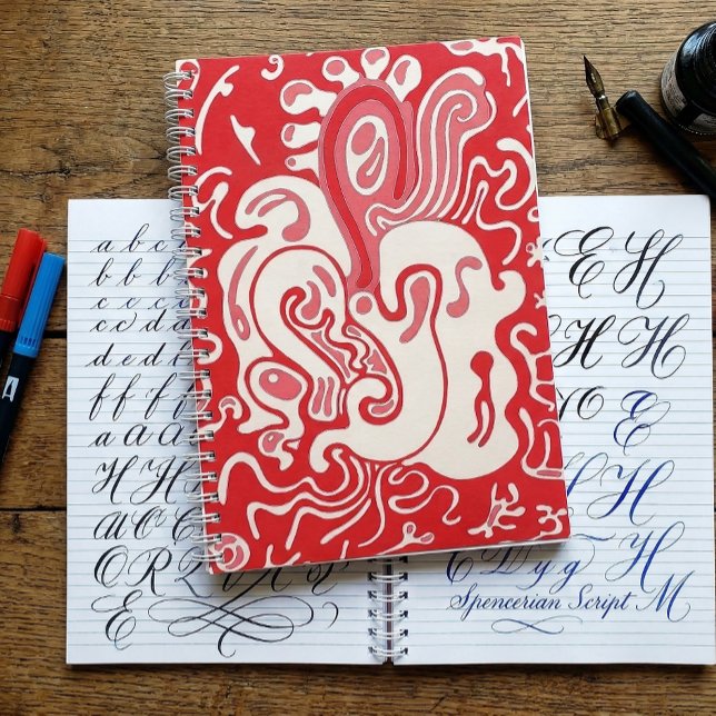 Red Notebook (AI product visualization - art is not AI)