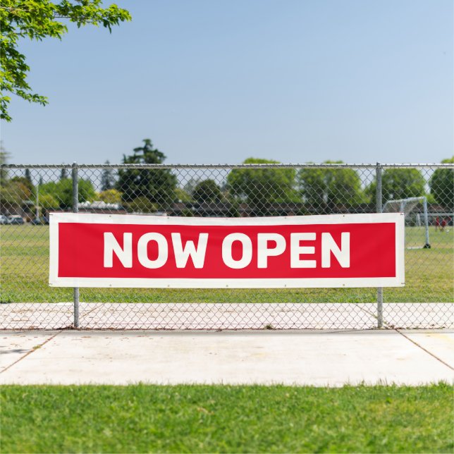 Red Now Open Banner (Insitu)