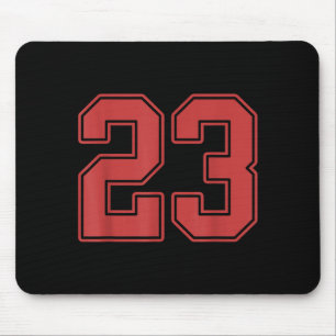 Red Number 23 Jersey Player Uniform #23  Mouse Pad