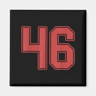 Red Number 46 Jersey Player Uniform #46 Magnet
