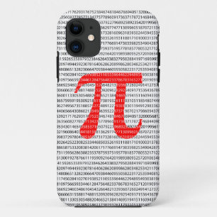 Red Number pi is a mathematical constant symbol iPhone 11 Case