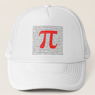 Red Number pi is a mathematical constant symbol Trucker Hat