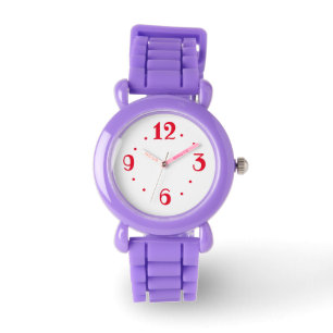 red numbers watch