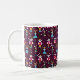 Red Nutcracker Cat Dog Pattern Coffee Mug