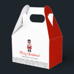 Red Nutcracker Christmas Holiday  Favour Box<br><div class="desc">A cute Christmas party favour box. An customise it with your holiday greeting and name. Designed for you by Blackberry Boulevard.</div>