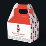 Red Nutcracker Christmas Holiday  Favour Box<br><div class="desc">A cute Christmas party favour box. An customise it with your holiday greeting and name. Designed for you by Blackberry Boulevard.</div>