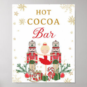 Red Nutcracker Winter Onederland Hot Cocoa Bar Poster