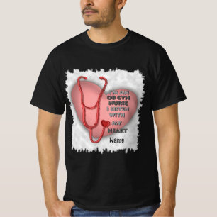 Red Ob Gyn Nurse  T-Shirt