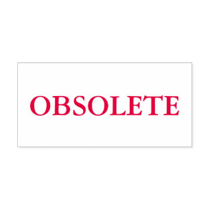 Red Obsolete Self-inking Stamp