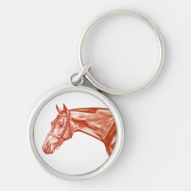 Red Ochre Hunter Horse Keychain (Front)