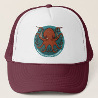 Red Octopus Add Your Name Sea Monster Cartoon