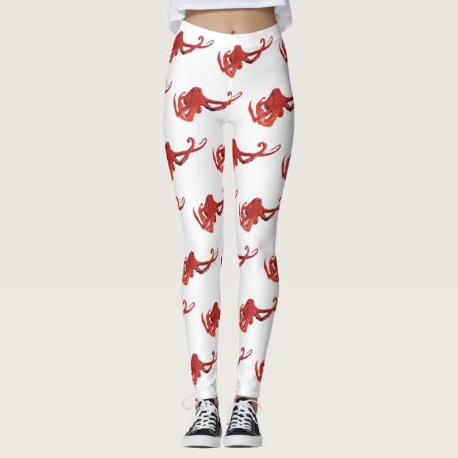 Red octopus leggings (Front)