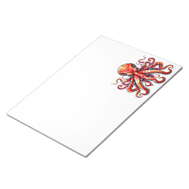 Red Octopus Notepad (Angled)
