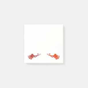 Red Octopus Post-it Notes