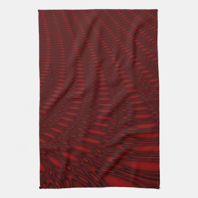Red Octopus Tentacles Kitchen Towel (Vertical)