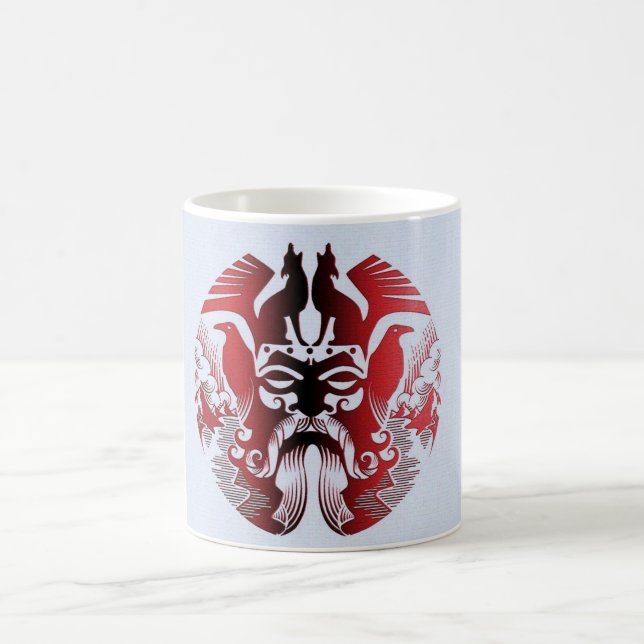 red, Odin Classic White Mug (Center)