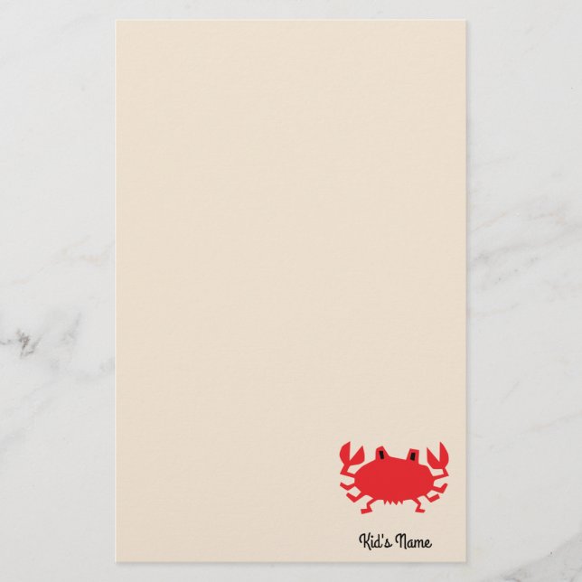 Red of sea crab stationery (Front)