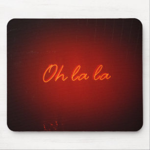 Red Oh La La Light Mouse Pad