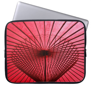Red oil-paper umbrella laptop sleeve