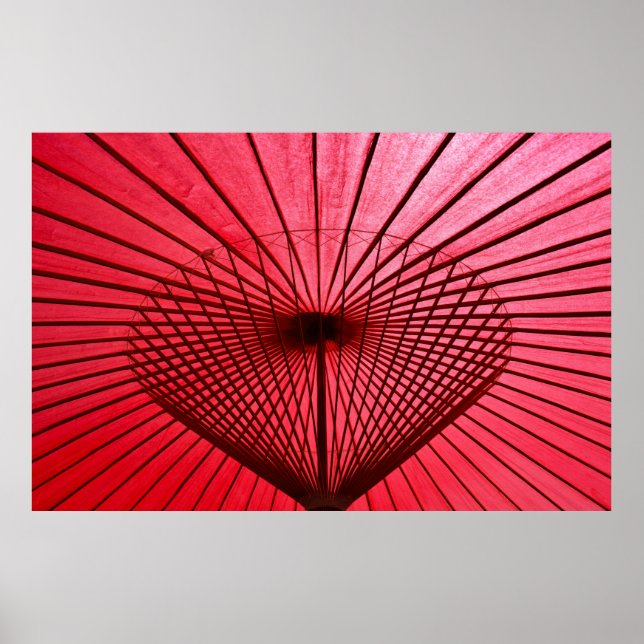 Red oil-paper umbrella poster (Front)