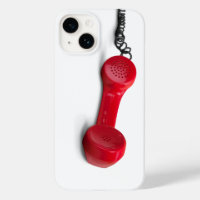 Red old school phone handset