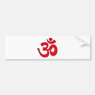 Red OM,AUM, SANSKRIT, MANTRA, TANTRA, YOGA Bumper Sticker