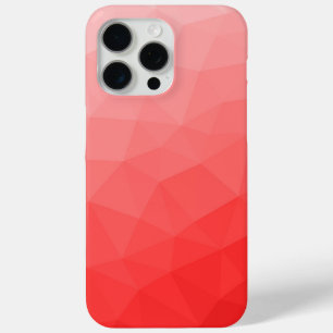 Red ombre gradient geometric mesh pattern iPhone 15 pro max case