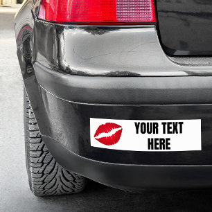 Red Ombre Lipstick Diva Lips Bumper Sticker
