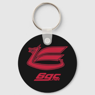 Red on Black Dragon Keychain