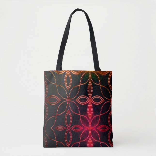 Red on black Tote Bag (Front)
