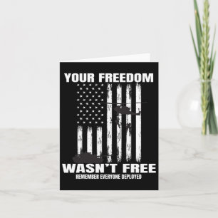 Red On Fridays Military Veteran Patriotic American Card