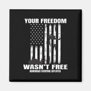Red On Fridays Military Veteran Patriotic American Magnet