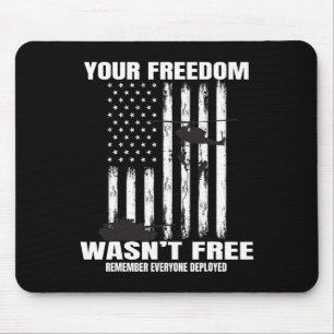Red On Fridays Military Veteran Patriotic American Mouse Pad