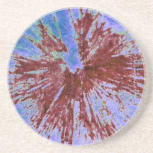 Red on Purple and Blue Paintball Coaster