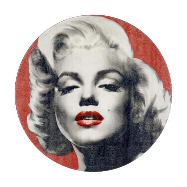 Red on Red Lips Marilyn Cutting Board (Front)