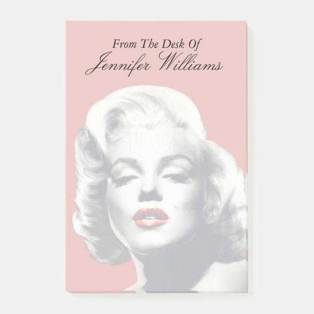 Red on Red Lips Marilyn Post-it Notes (Front)