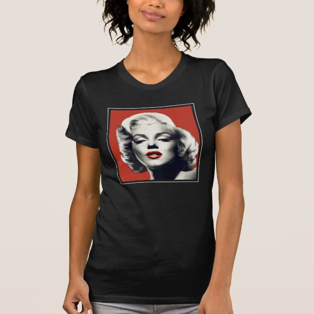 Red on Red Lips Marilyn T-Shirt (Front)